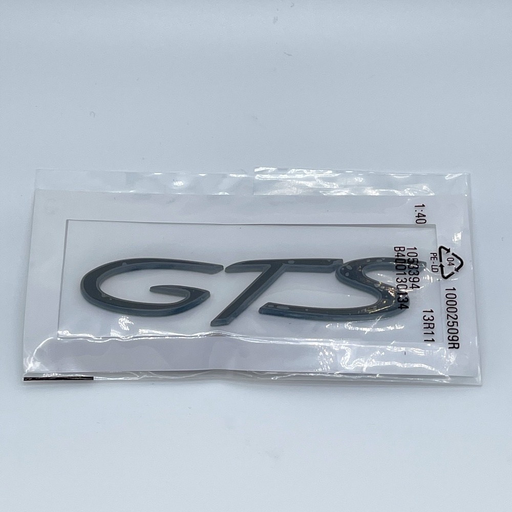 PORSCHE Black GTS emblem direct fit replacement for Porsche